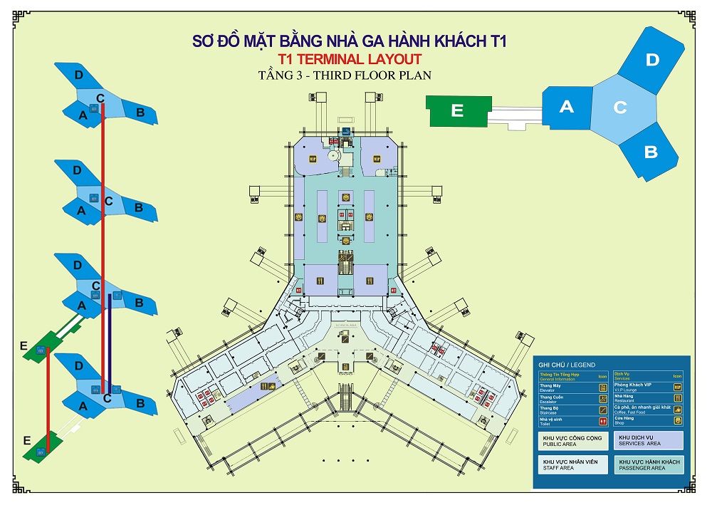 SƠ ĐỒ SÂN BAY NỘI BÀI MỚI